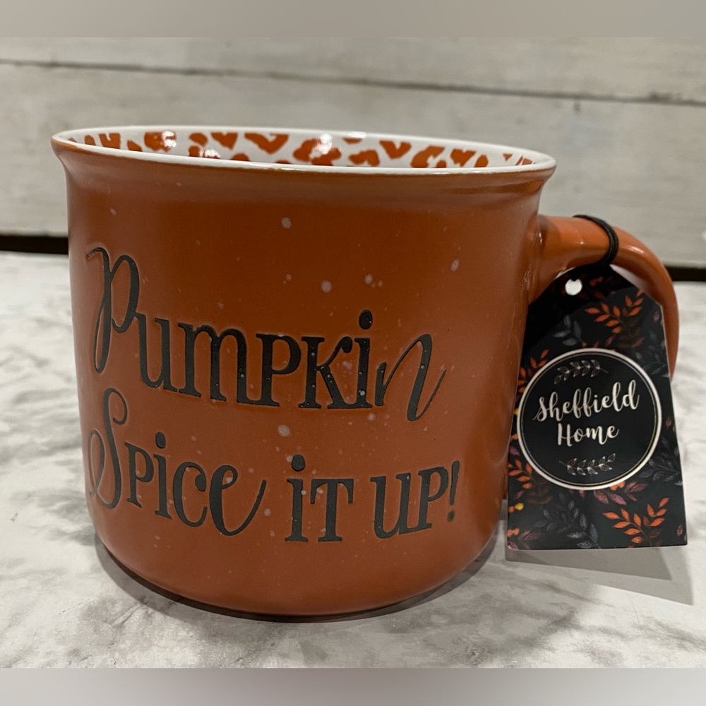 Pumpkin Spice It Up Coffee Mug Sheffield Home Ceramic Fall Cottage Core 16oz